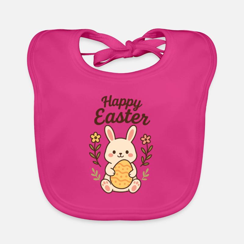 Bunny with an Easter Egg Organic Baby Bibs