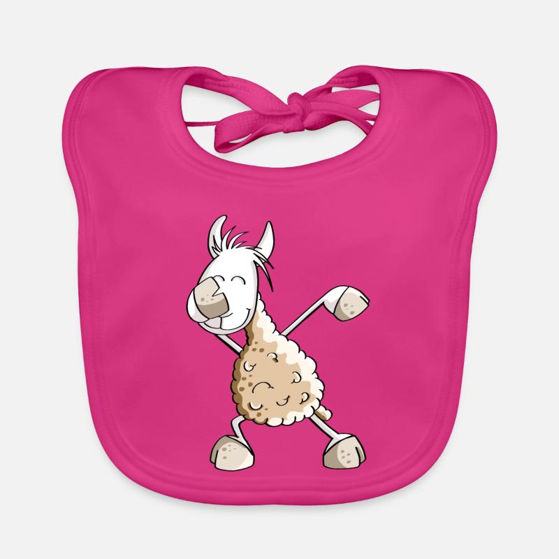 Dab Dance Lama - Dabbing Alpaka - Fun Comic Baby Bio-Lätzchen