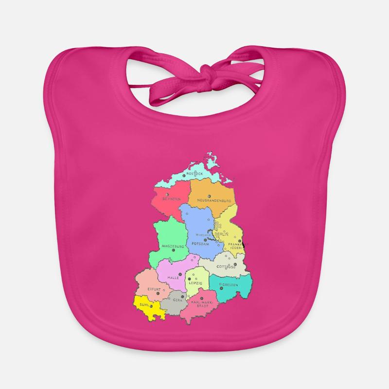 Carte de la RDA Bavoir bio Bébé