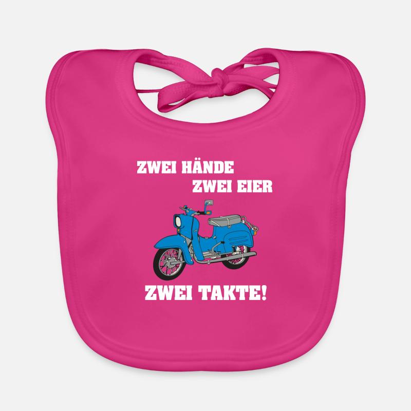 Zwei Hände zwei Eier 2 Takte Zweitakter Baby Bio-Lätzchen