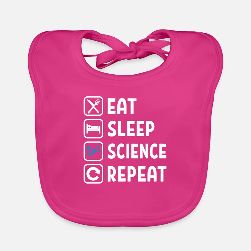 Eat Sleep Science Repeat Baby Bio-Lätzchen