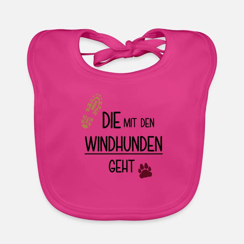 Die mit den Windhunden geht Baby Bio-Lätzchen