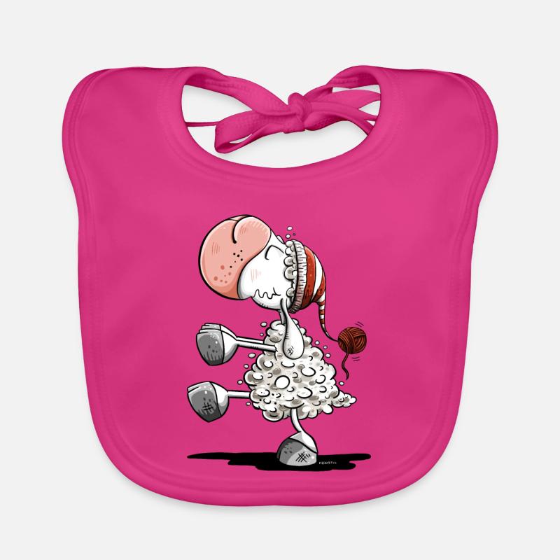 Sleepwalker sheep with sleeping cap Organic Baby Bibs