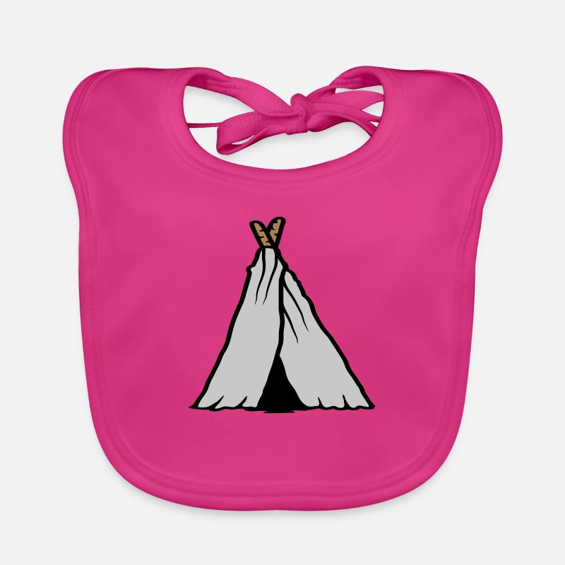 Primitive Tent Excursion Trip Organic Baby Bibs