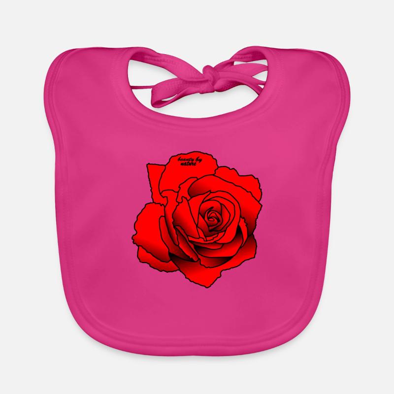 Rote Rose Baby Bio-Lätzchen