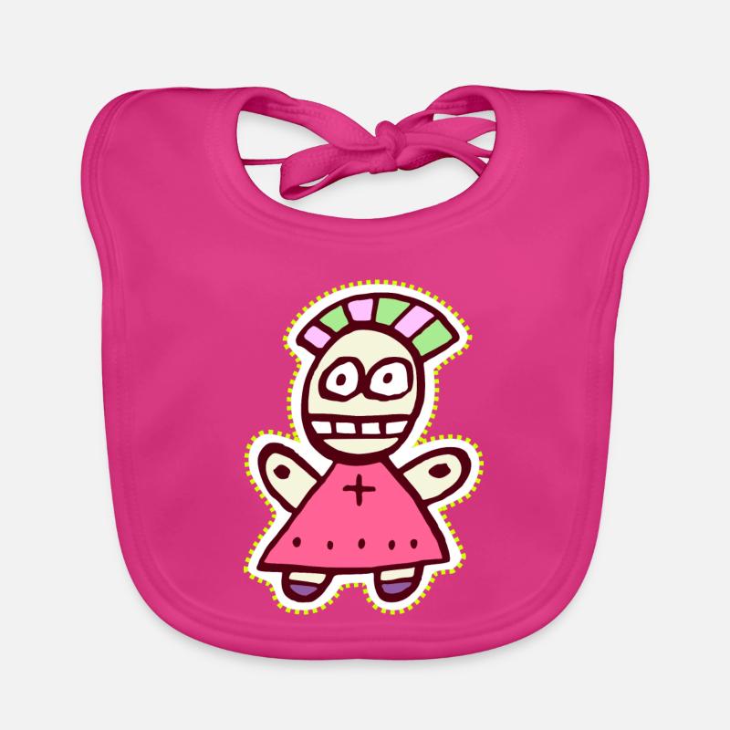 Doll Punk Voodoo Cute and Freaky Symbol Organic Baby Bibs