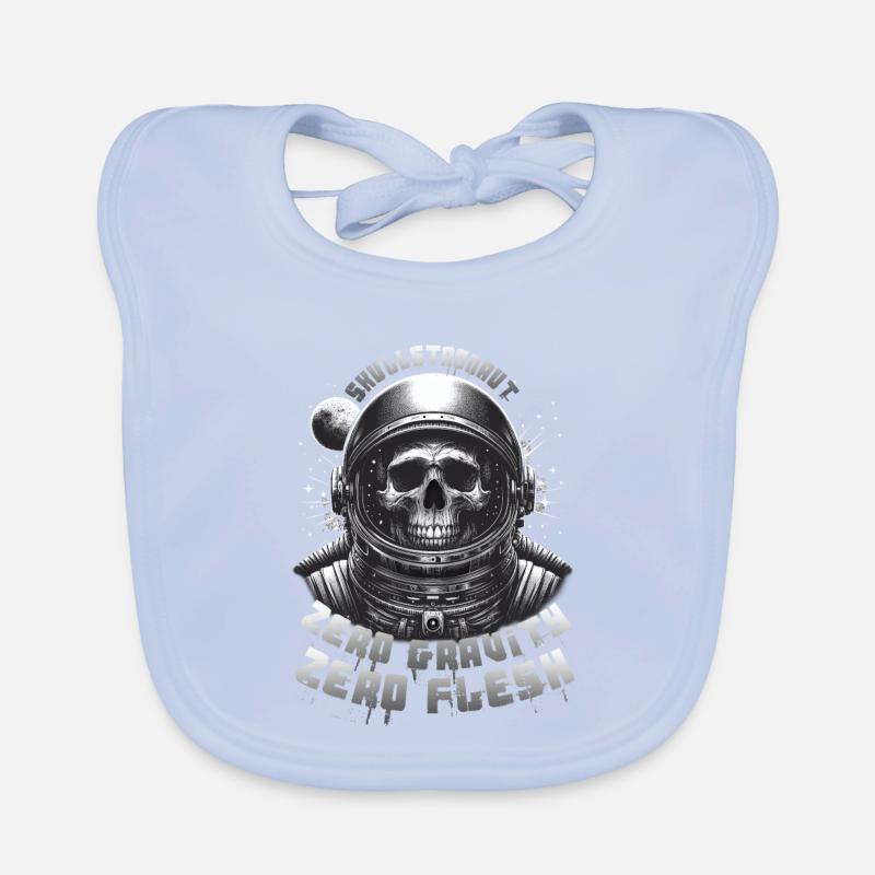 Skull Astronaut: Skullstronaut, Zero Gravity Organic Baby Bibs