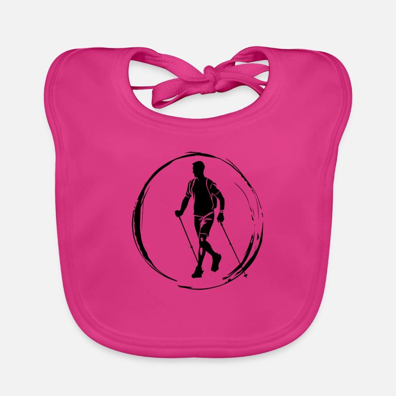 Nordic Walking Man Organic Baby Bibs