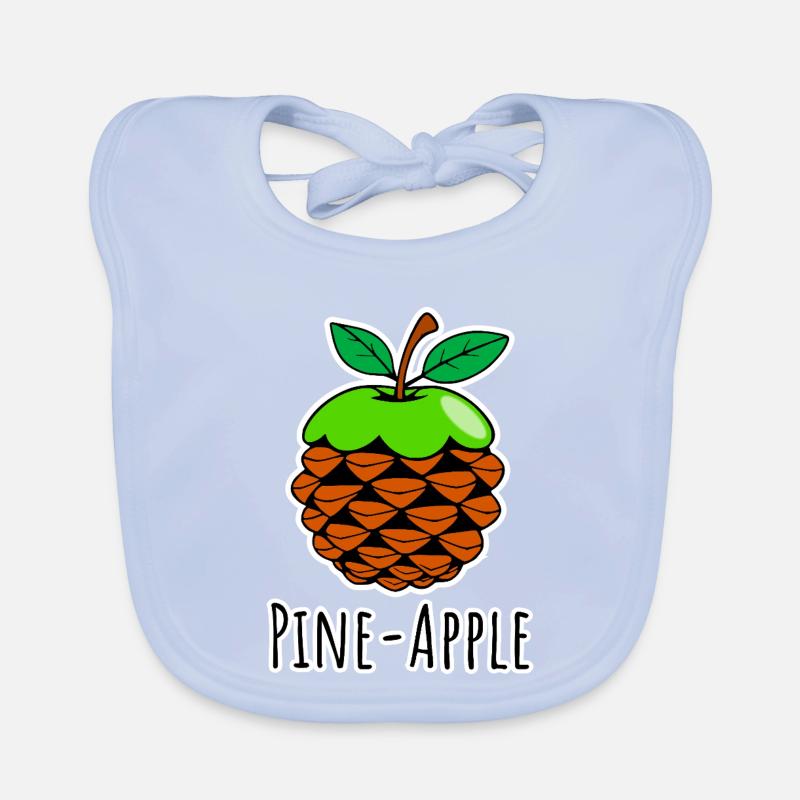 Pine-Apple Pine Cone Apple Pineapple Fruit Organic Baby Bibs