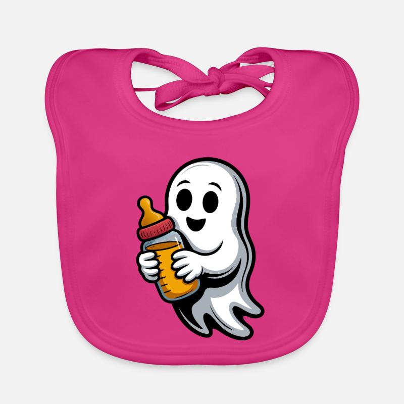 Cuddly Ghost with Bottle Organic Baby Bibs
