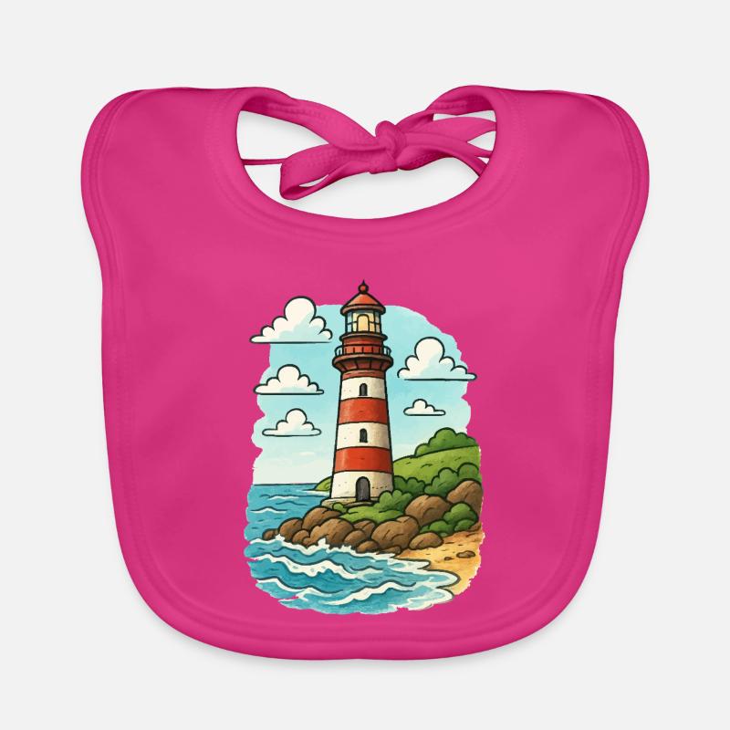 Phare sur le sentier côtier Bavoir bio Bébé
