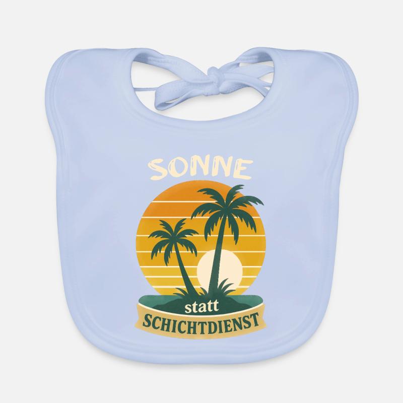 Sun instead of shift work Organic Baby Bibs
