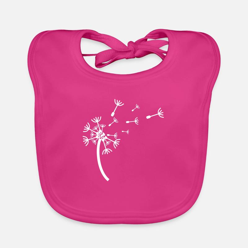 pissenlit - Bavoir bio Bébé - fuchsia
