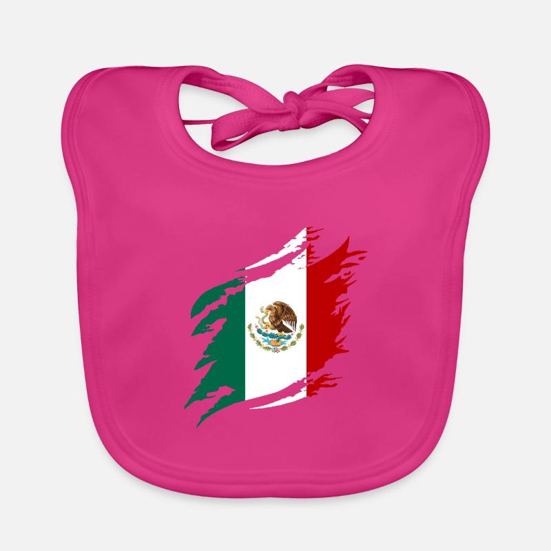 Mexique Drapeau Mexicain Drapeau Mexique Amérique du Sud Bavoir bio Bébé