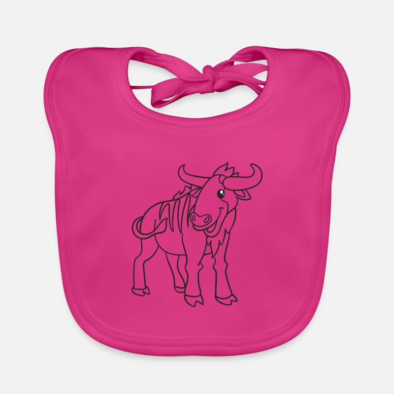 Wildebeest, wildebeest, gift, gift idea Organic Baby Bibs