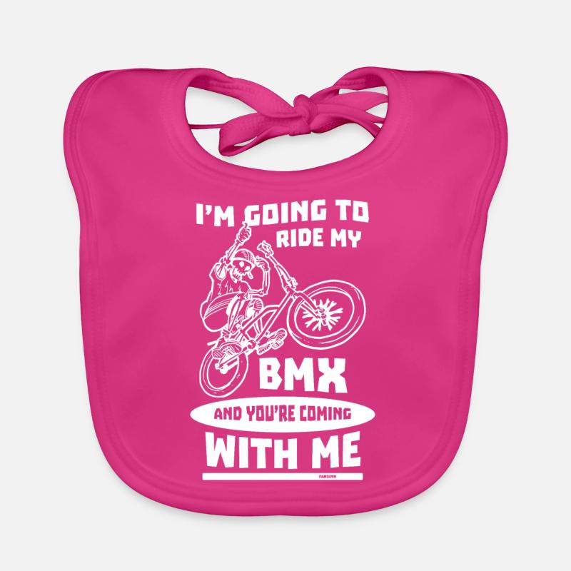 Le BMX - Bavoir bio Bébé - fuchsia