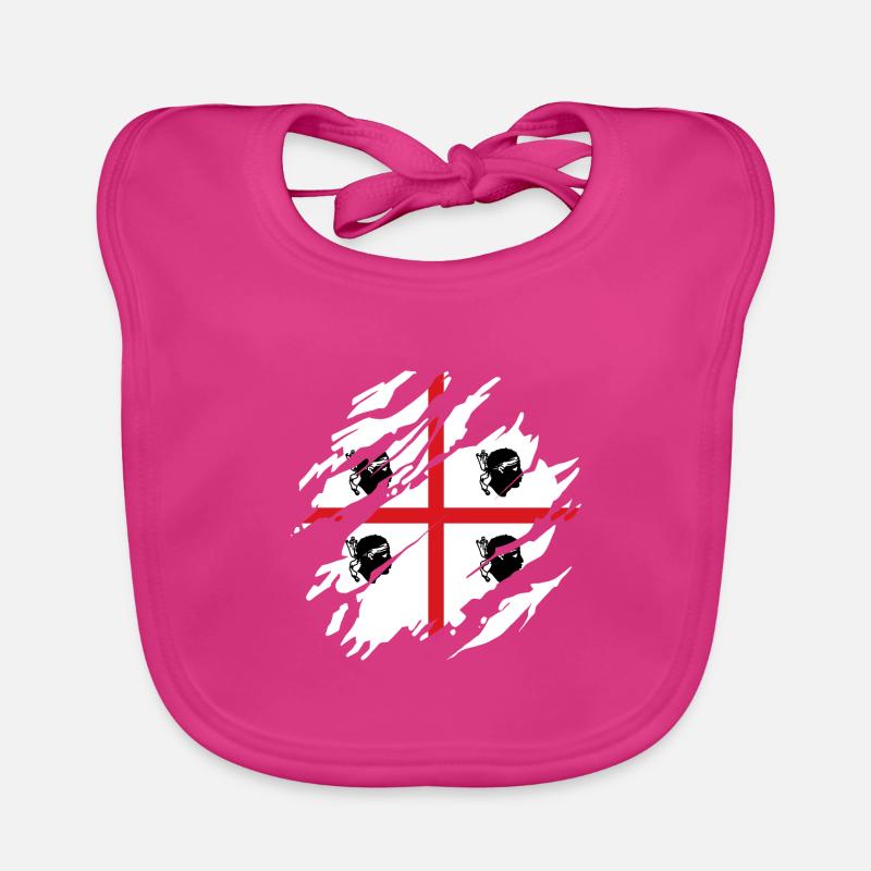 Sardaigne Drapeau Scratch Drapeau sarde Sardegna Bavoir bio Bébé