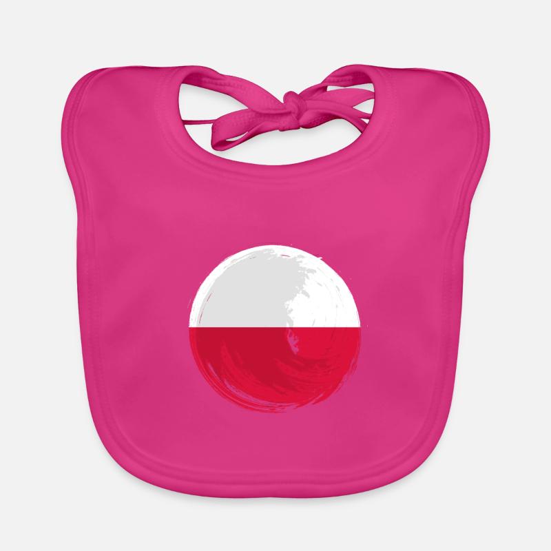 Drapeau de Pologne utilisé Look Polska Drapeau polonais Bavoir bio Bébé