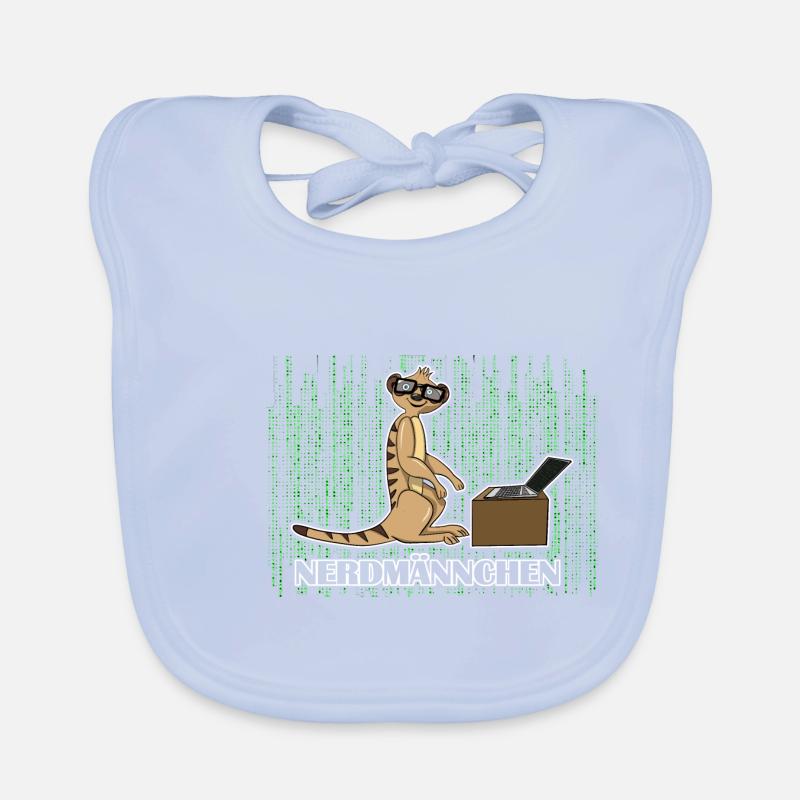 Computer Informatik Nerd Nerdmännchen für Baby Bio-Lätzchen