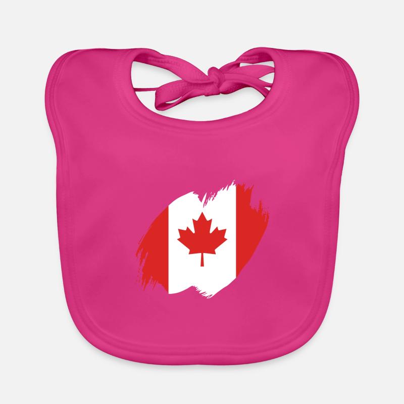 Canada Flag Maple Leaf Canadian Flag Canada Organic Baby Bibs
