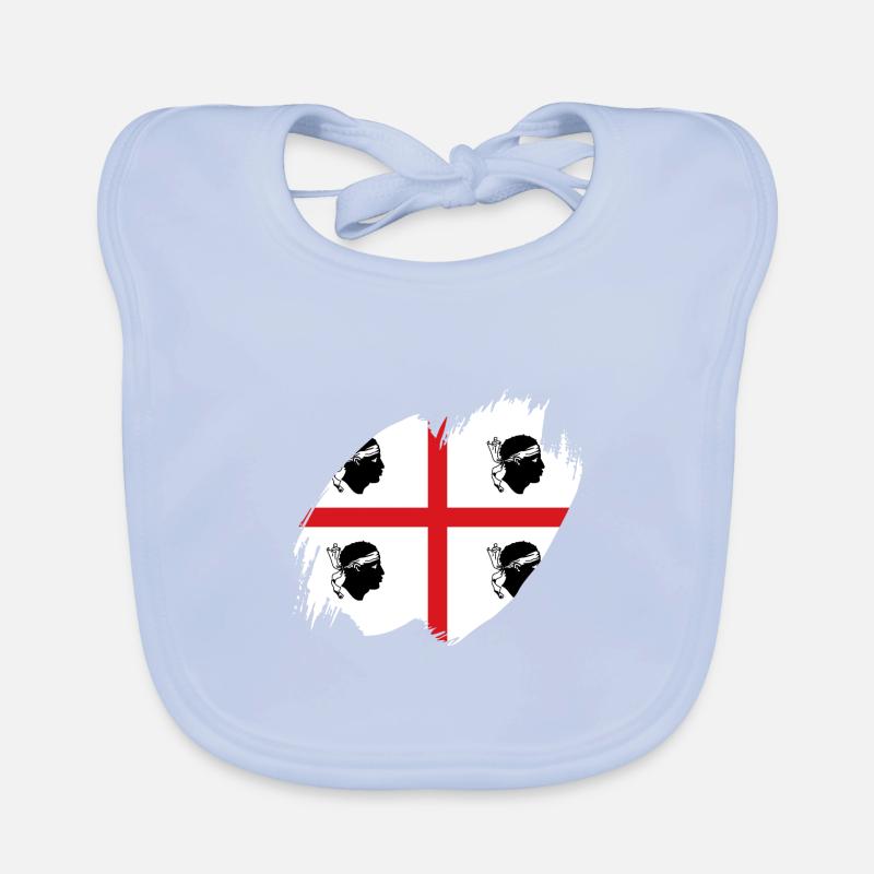 Sardaigne Drapeau Sardaigne Drapeau Sardegna Drapeau Bavoir bio Bébé