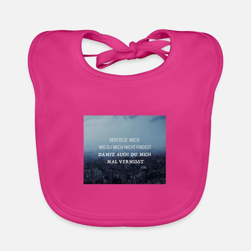 Ich will nur - Philipp Poisel - Baby Bio-Lätzchen - Fuchsia