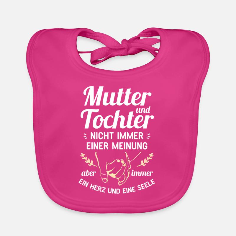 Mutter und Tochter - Ein Herz und eine Seele Baby Bio-Lätzchen