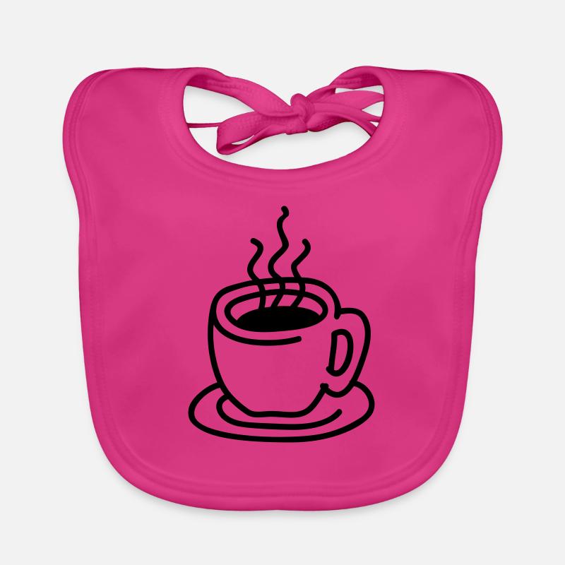 Kaffeetasse - Baby Bio-Lätzchen - Fuchsia