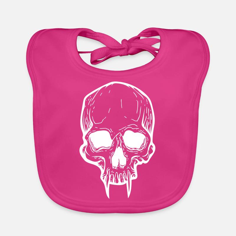 Crâne de vampire - Bavoir bio Bébé - fuchsia