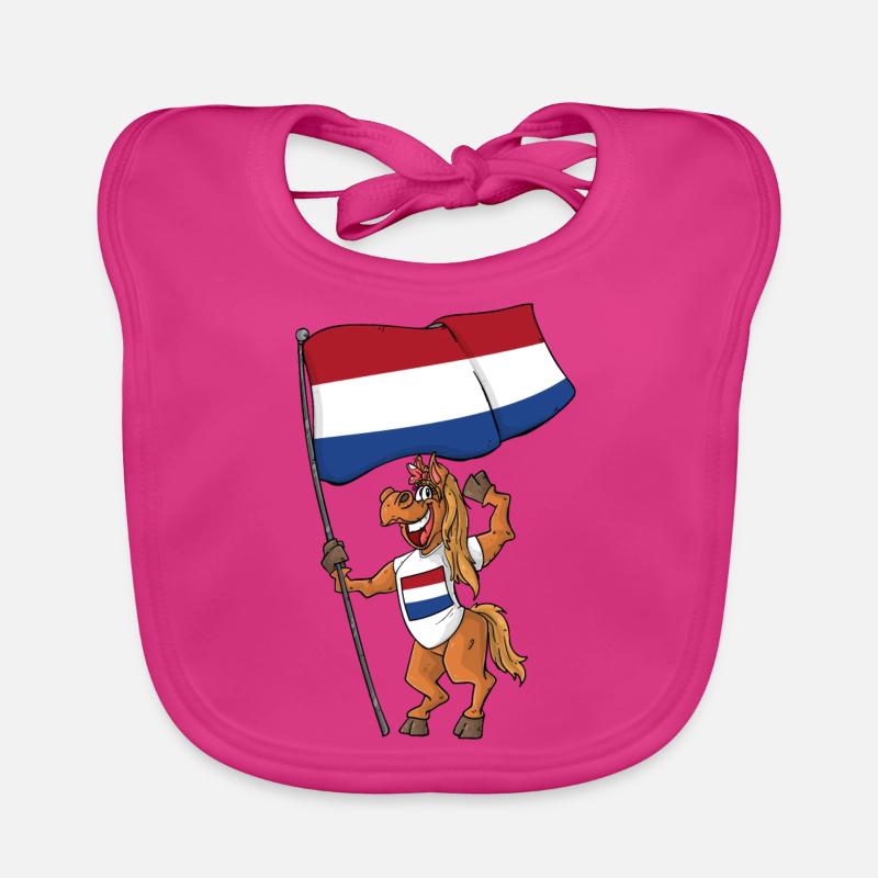 Cheval d’éventail hollandais Bavoir bio Bébé