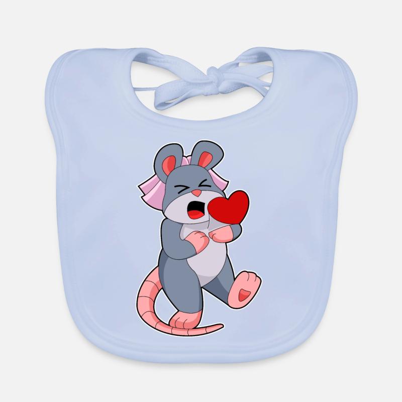 Mariage Mouse Bride Veil Bavoir bio Bébé