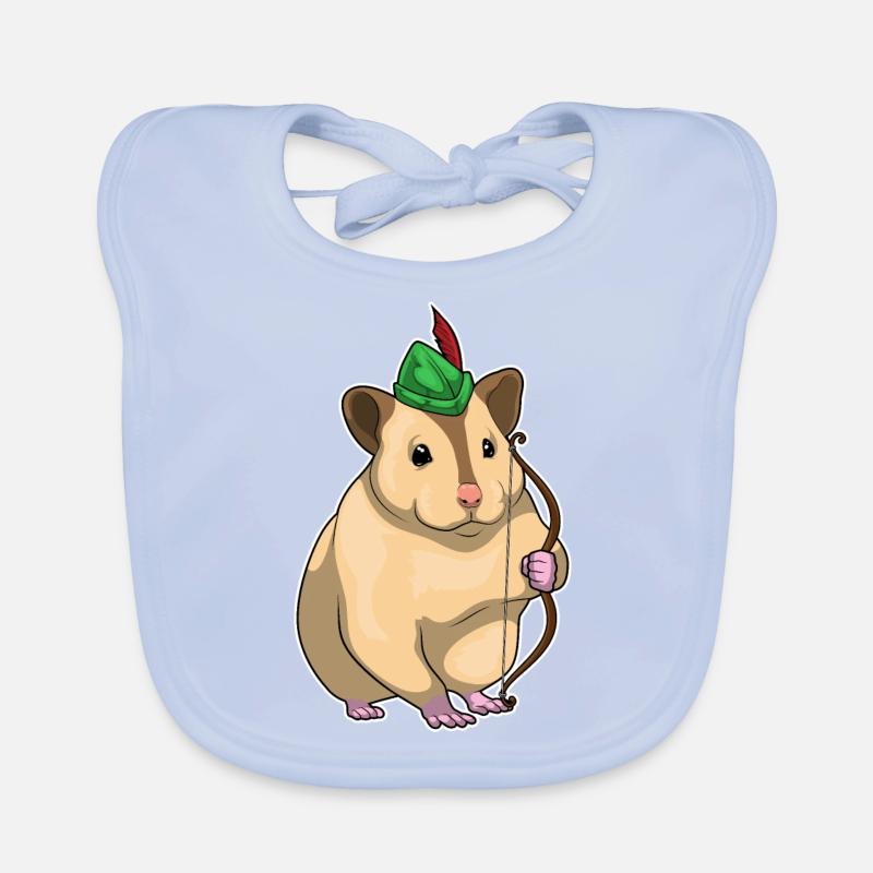 Hamster Bogenschütze Bogen Baby Bio-Lätzchen