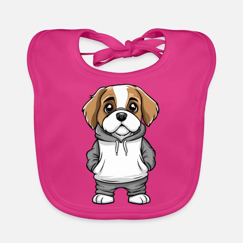 Chien Saint-Bernard Drôle Bavoir bio Bébé