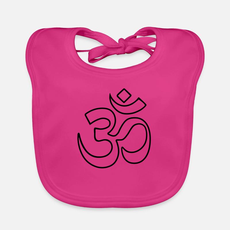 om - Bavoir bio Bébé - fuchsia