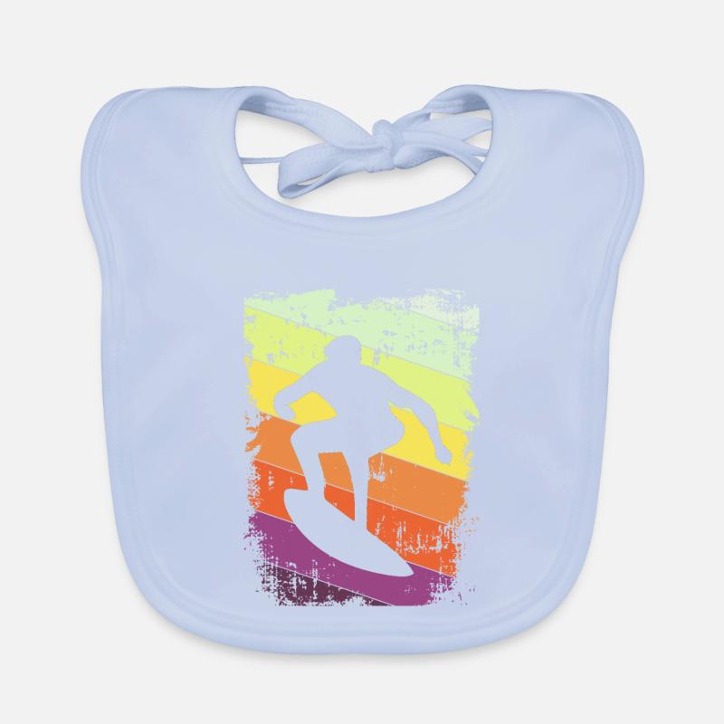 Surfer surfing Organic Baby Bibs