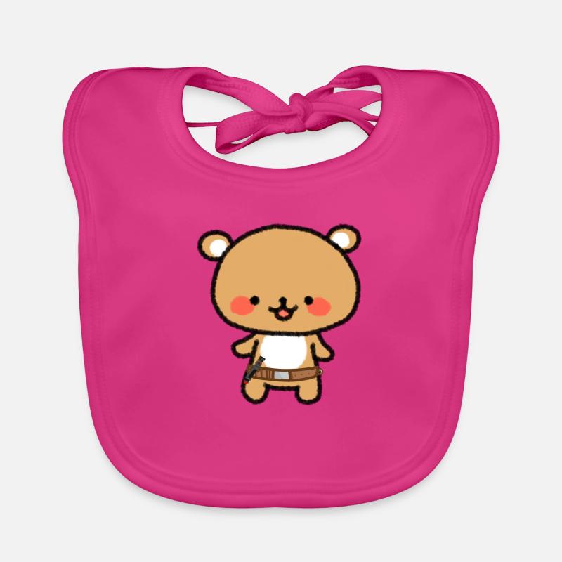 Bear with folded lightsaber Organic Baby Bibs