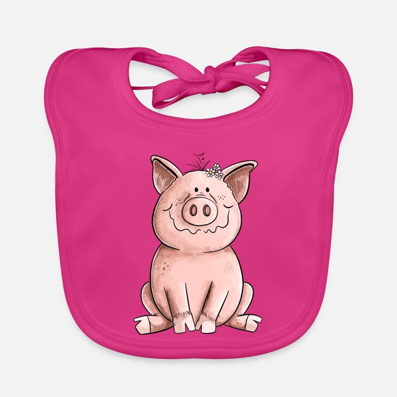 Cochon heureux Bavoir bio Bébé