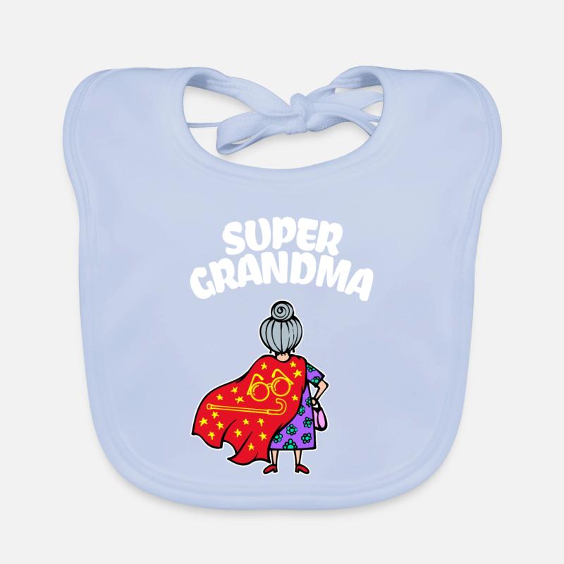 Alte Frau Brille Statement Oma Großmutte Seniorin Baby Bio-Lätzchen