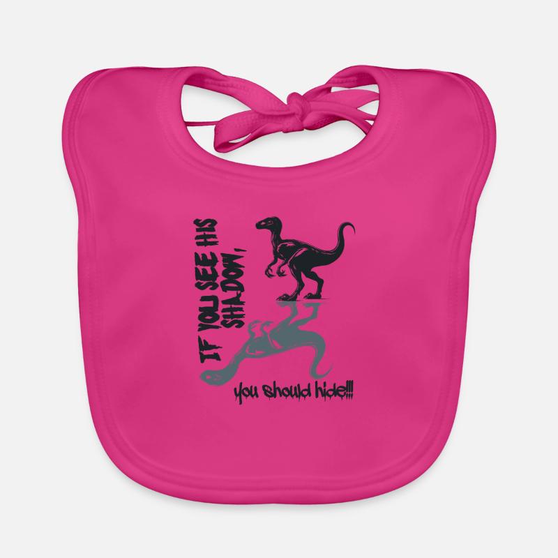 Velociraptor better hide, Dino Organic Baby Bibs