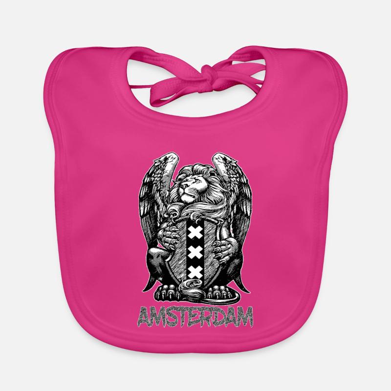 Löwe Amsterdam - Baby Bio-Lätzchen - Fuchsia