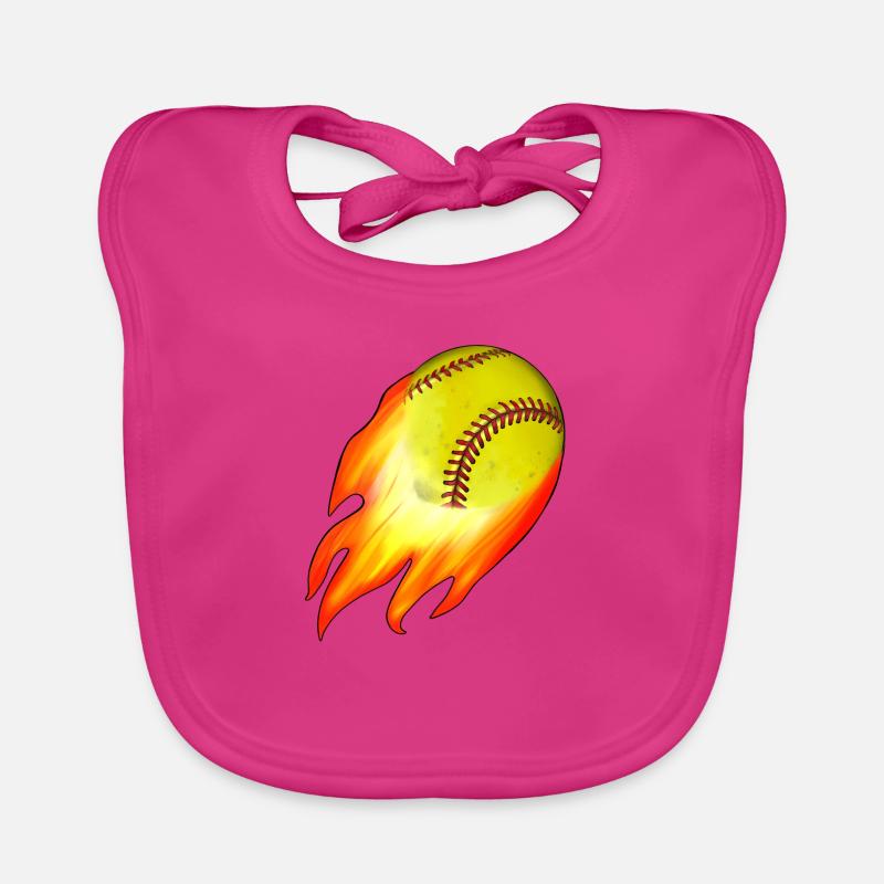 Softball Inspired Design Organic Baby Bibs