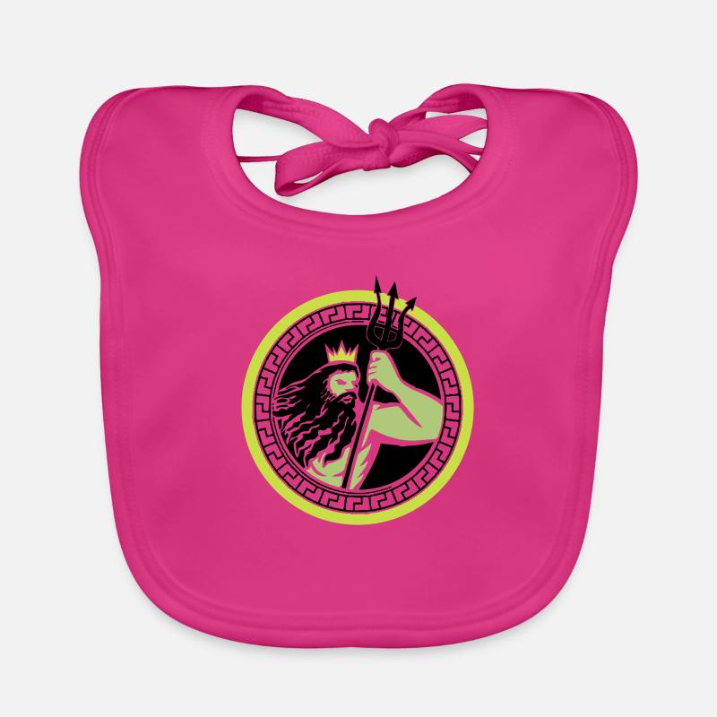 poseidon triton - Baby Bio-Lätzchen - Fuchsia