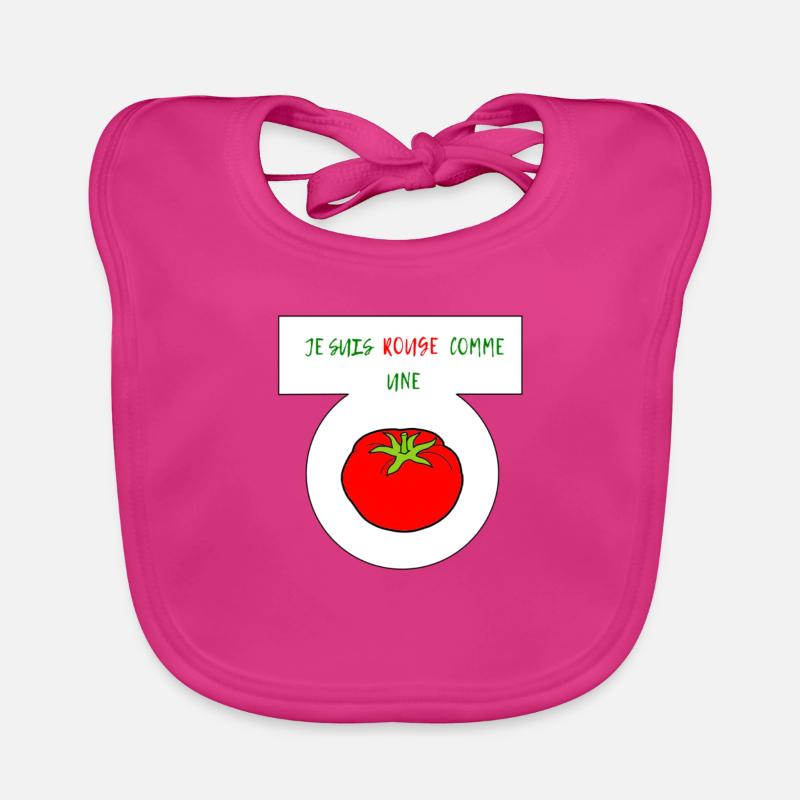 Rot wie eine Tomate - Baby Bio-Lätzchen - Fuchsia