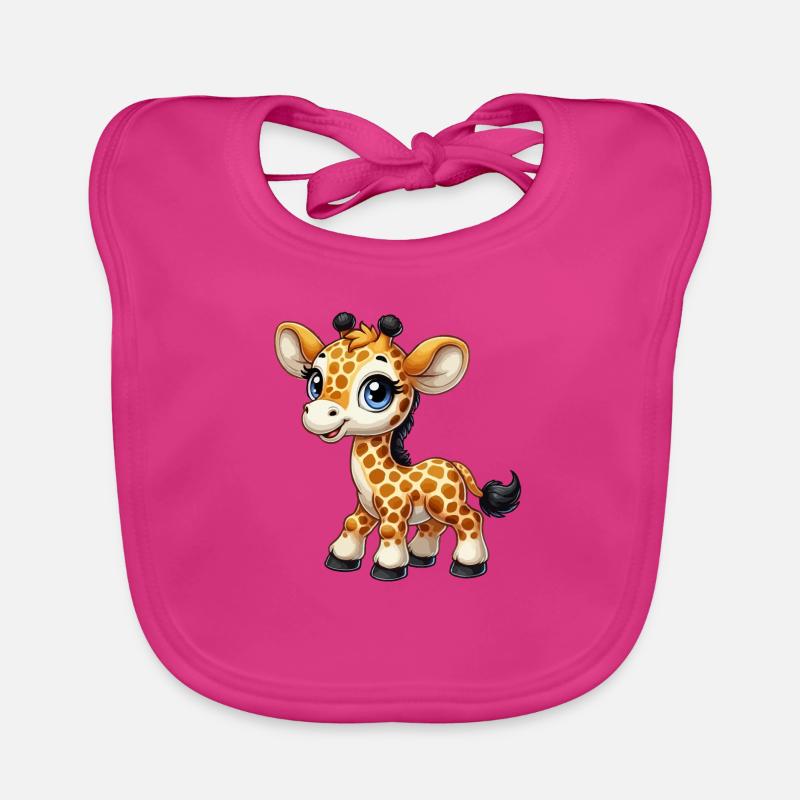 Mädchen Giraffe Baby Bio-Lätzchen