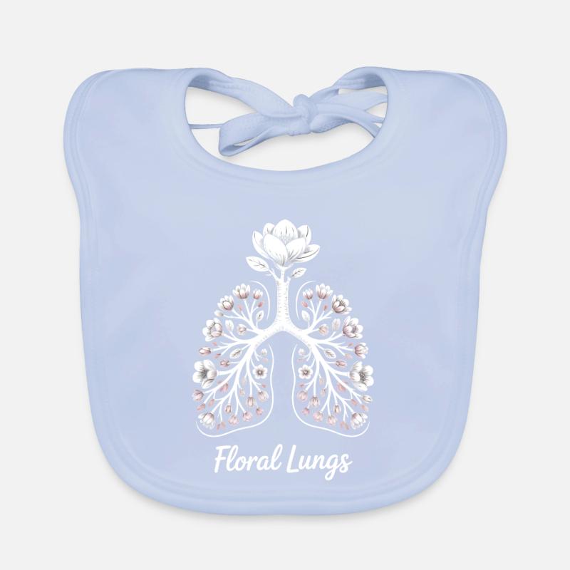 Blumige Lungen Baby Bio-Lätzchen