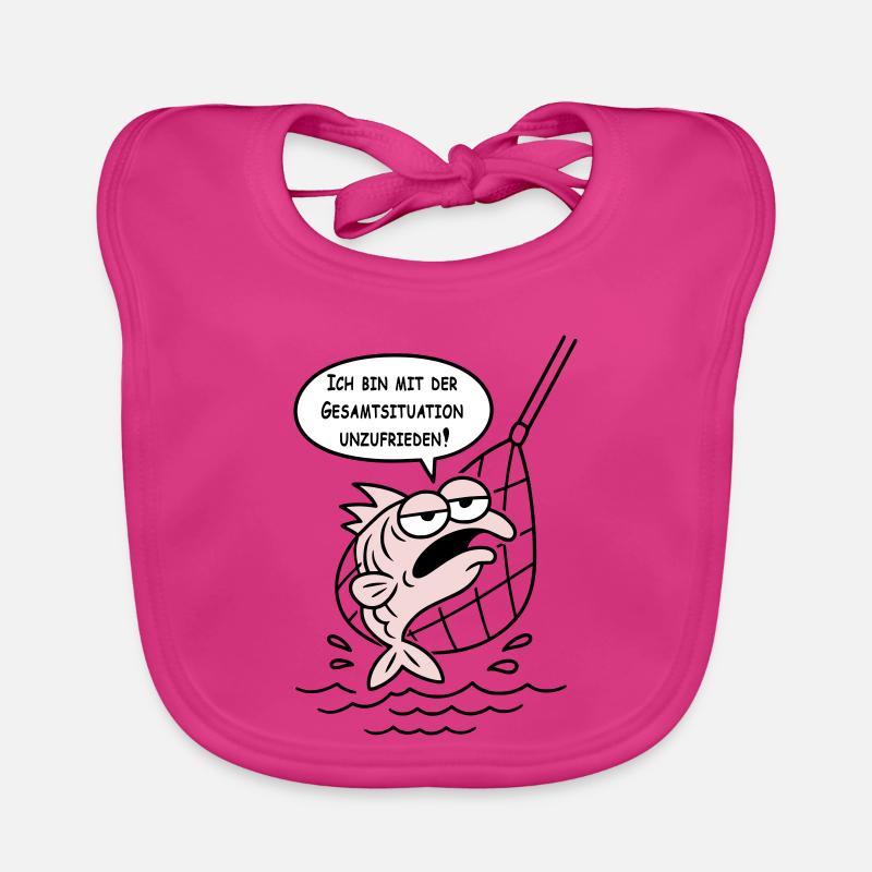 Mit der Gesamtsituation unzufrieden! WUNSCHFARBEN! - Baby Bio-Lätzchen - Fuchsia