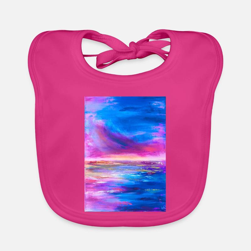 Lebendiger Himmel Horizont Abstrakte Kunst Baby Bio-Lätzchen