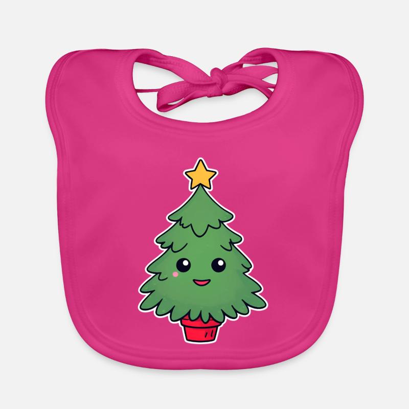 Kuscheliger Weihnachtsbaum mit Stern Baby Bio-Lätzchen