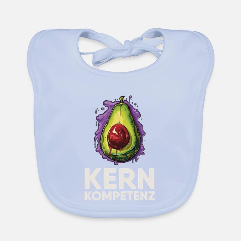 Avocado core competence humor Organic Baby Bibs