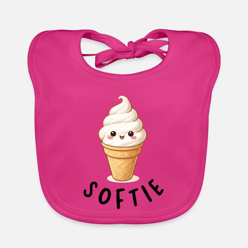 Kawaii Eiscreme auf Waffel Baby Bio-Lätzchen